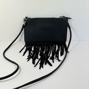 Black Fringe Western Cowgirl Crossbody Purse